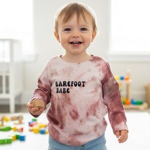 NWOT - Homemade 12M Barefoot Babe Tie-Dye Long Sleeve